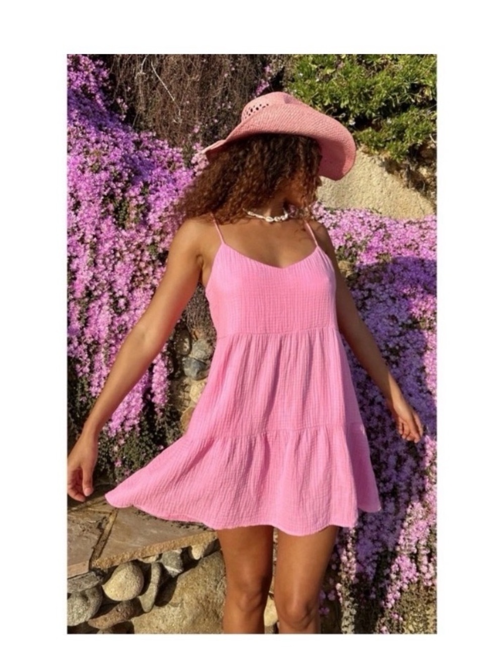 SHOW ME YOUR MUMU Pink Babydoll Mini Dress - Picture 7 of 9